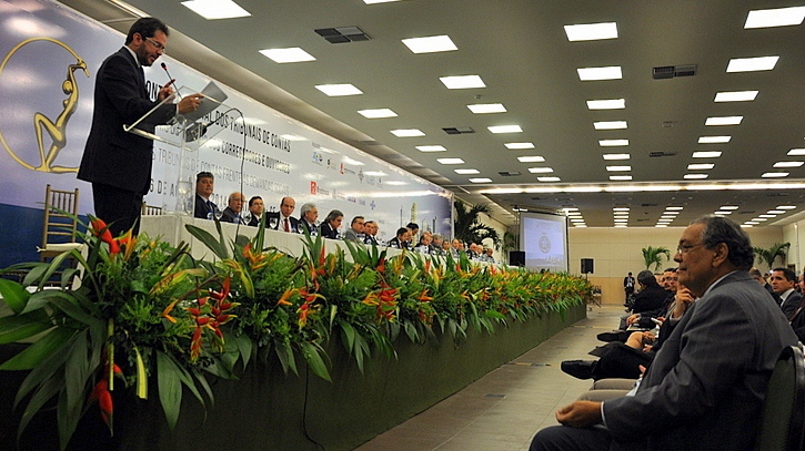 O Presidente da Associação dos Membros dos Tribunais de Contas (Atricon) e Presidente do TCE-PE, Conselheiro Valdeci Pascoal falou aos participantes do Encontro